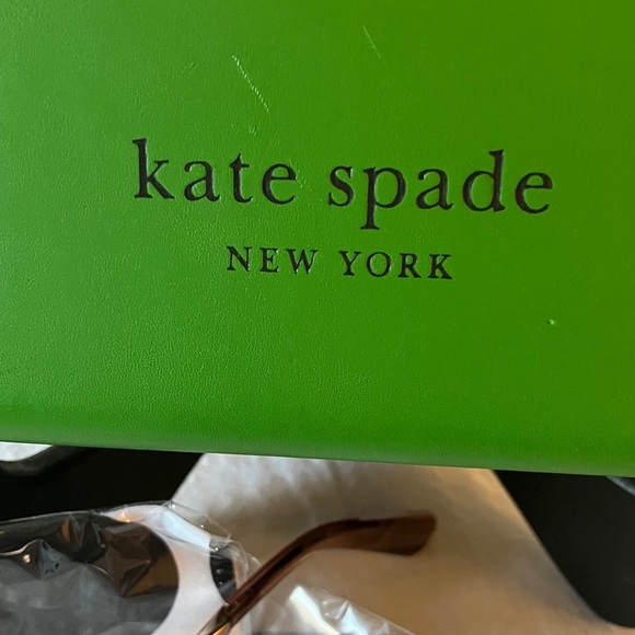 Kate Spade: Brown Wired Sunglasses- Green Case with cleaning cloth - Picture 2 of 16